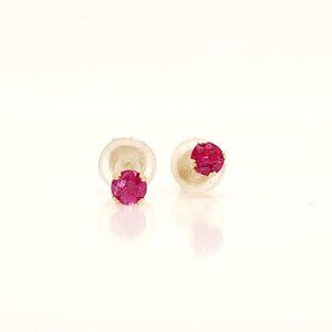 14kt Gold Ruby Stud Earrings